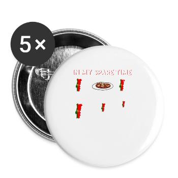 Ce que je fais pendant mon temps libre Portugal - Lot de 5 grands badges (56 mm) - blanc - Devant