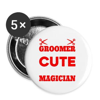 But It's Cute How You Thought I Was A Magician - Buttons large 2.2''/56 mm (5-pack) - white - Front