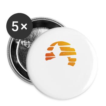 Lustiges gemütlich Bio Tee Trinker Spruch design - Buttons groß 56 mm (5er Pack) - Weiß - Vorne