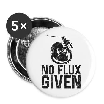 Welder Welding Pun Vintage No Flux - Buttons large 2.2''/56 mm (5-pack) - white - Front