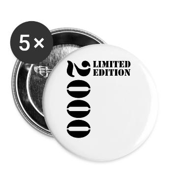 2000 Limited Edition Birthday Gift Wife Husband - Buttons large 2.2''/56 mm (5-pack) - white - Front