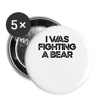 Bek�mpfte gegen eine B�renverletzung, die sich bal - Buttons groß 56 mm (5er Pack) - Weiß - Vorne