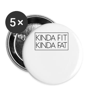Ein bisschen passt irgendwie fettes Fitness -Train - Buttons groß 56 mm (5er Pack) - Weiß - Vorne