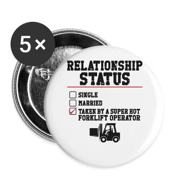 Certified Forklift Truck Operator - Buttons large 2.2''/56 mm (5-pack) - white - Front