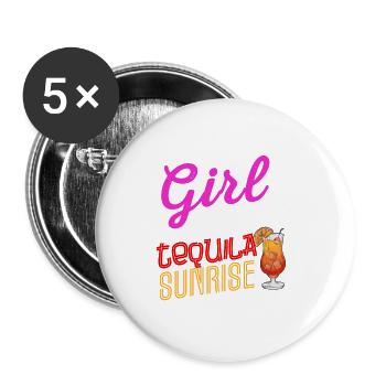 Tequila sunrise - Lot de 5 grands badges (56 mm) - blanc - Devant