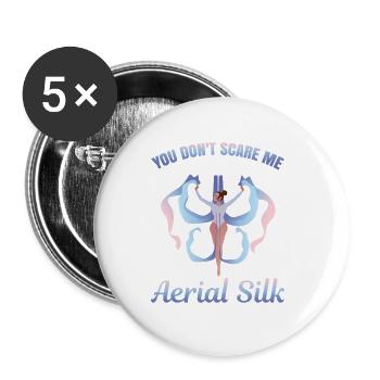 You don't scare me, I teach aerial - Buttons large 2.2''/56 mm (5-pack) - white - Front