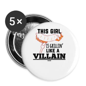 Crickets woman funny saying - Buttons large 2.2''/56 mm (5-pack) - white - Front