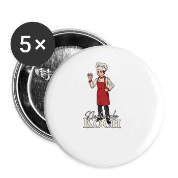 Chef Jeunes Talents - Lot de 5 grands badges (56 mm) - blanc - Devant