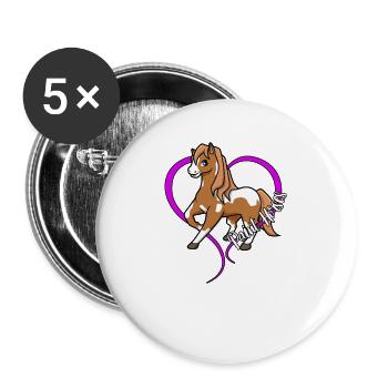 Horse Lovers - American Paint Horse - Buttons large 2.2''/56 mm (5-pack) - white - Front