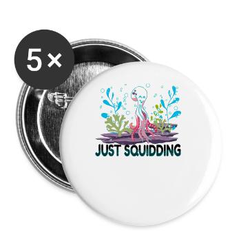 Octopus Octopus Sea Tentacle Octopus Octopus Octopus - Buttons large 2.2''/56 mm (5-pack) - white - Front