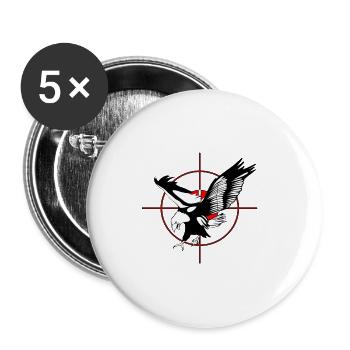 Eagle Hunting - Buttons large 2.2''/56 mm (5-pack) - white - Front