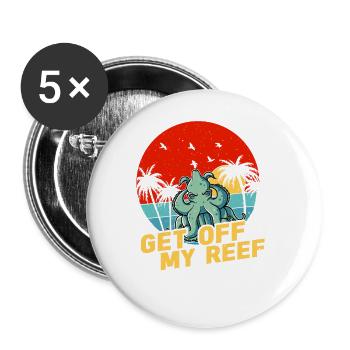 Octopus Octopus Sea Tentacle Octopus Octopus Octopus - Buttons large 2.2''/56 mm (5-pack) - white - Front