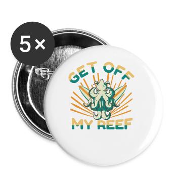 Octopus Octopus Sea Tentacle Octopus Octopus Octopus - Buttons large 2.2''/56 mm (5-pack) - white - Front