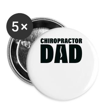 Job - Chiropraticien Papa - Lot de 5 grands badges (56 mm) - blanc - Devant