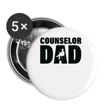 Job - Berater Papa - Buttons groß 56 mm (5er Pack) - Weiß - Vorne