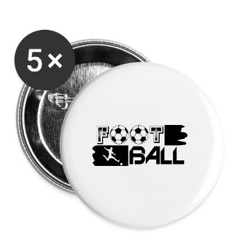 Football Boys - Buttons large 2.2''/56 mm (5-pack) - white - Front