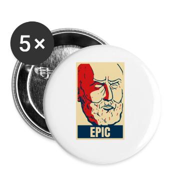 Stoic Epictetus quotes are epic. - Buttons large 2.2''/56 mm (5-pack) - white - Front