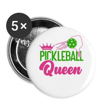 Pickleball Pickleball Queen - Buttons large 2.2''/56 mm (5-pack) - white - Front