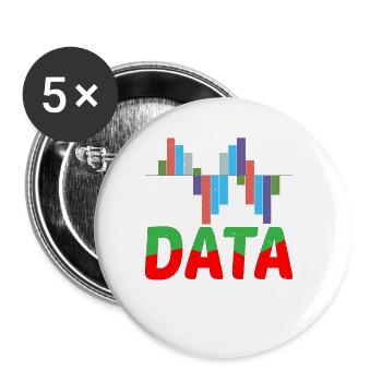Data Analyst Squad 7 - Buttons large 2.2''/56 mm (5-pack) - white - Front