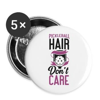 Pickleball Girl Ladies Pickleball - Buttons groß 56 mm (5er Pack) - Weiß - Vorne