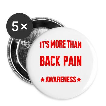 It's More Than Just Back Pain, Scoliosis 6 - Buttons large 2.2''/56 mm (5-pack) - white - Front