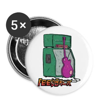 Sound Feedback Graphic - Buttons large 2.2''/56 mm (5-pack) - white - Front