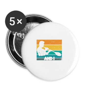 Ich Bin Sexy Und Ich Blase Glasbläserei - Buttons groß 56 mm (5er Pack) - Weiß - Vorne