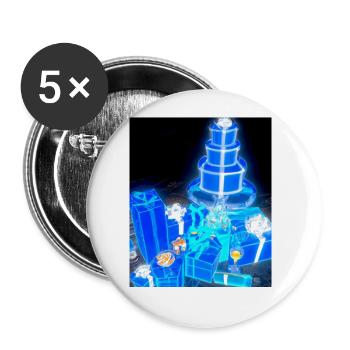 Weihnachten Weihnachtsbaum Schematic Blaupause - Buttons groß 56 mm (5er Pack) - Weiß - Vorne