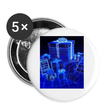 Weihnachten Weihnachtsbaum Schematic Blaupause - Buttons groß 56 mm (5er Pack) - Weiß - Vorne