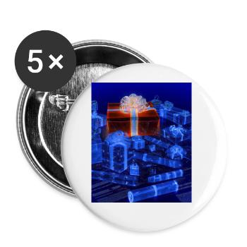 Weihnachten Weihnachtsbaum Schematic Blaupause - Buttons groß 56 mm (5er Pack) - Weiß - Vorne