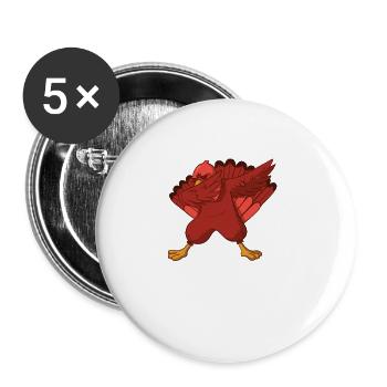 Coolste Türkei in der Herde Kleinkind Jungen Thanksgiv - Buttons groß 56 mm (5er Pack) - Weiß - Vorne