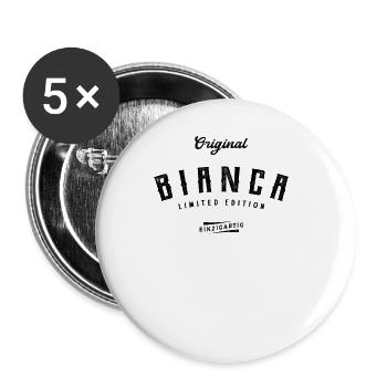 Bianca Limited Edition - Buttons groß 56 mm (5er Pack) - Weiß - Vorne
