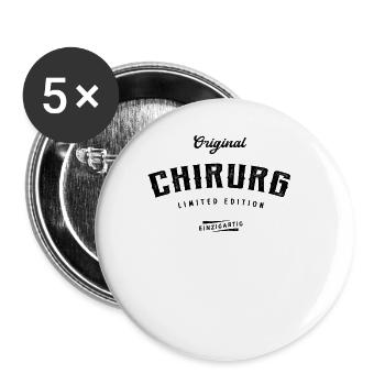 Chirurg Limited Edition - Buttons groß 56 mm (5er Pack) - Weiß - Vorne