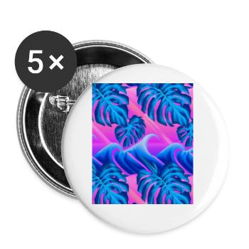 Synthwave Sun Hawaii Vaporwave Aesthetic - Buttons large 2.2''/56 mm (5-pack) - white - Front