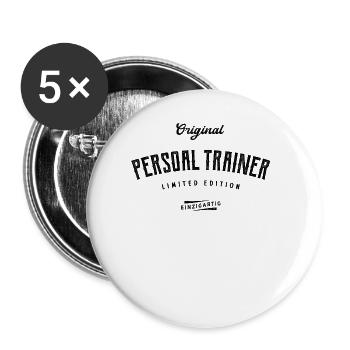 Personal Trainer Limited Edition - Buttons groß 56 mm (5er Pack) - Weiß - Vorne
