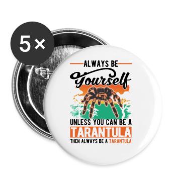 Tarantula Gift Tarantula - Buttons large 2.2''/56 mm (5-pack) - white - Front