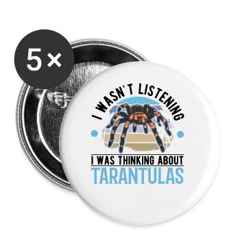 Tarantula Spider Tarantula - Buttons large 2.2''/56 mm (5-pack) - white - Front