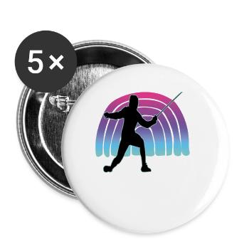 Fencing Fencing Sport Fencing - Buttons large 2.2''/56 mm (5-pack) - white - Front