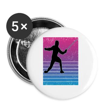 Fencing Fencing Sport Fencing - Buttons large 2.2''/56 mm (5-pack) - white - Front