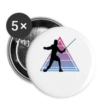 Fencing Fencing Sport Fencing - Buttons large 2.2''/56 mm (5-pack) - white - Front