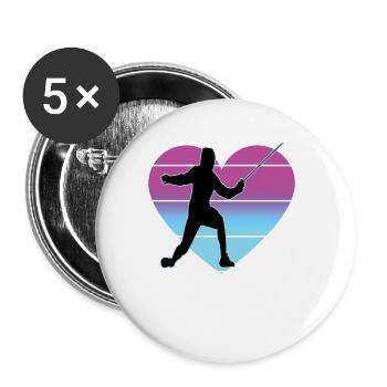 Fencing Fencing Sport Fencing - Buttons large 2.2''/56 mm (5-pack) - white - Front