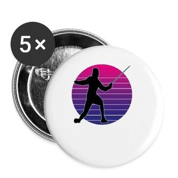 Fencing Fencing Sport Fencing - Buttons large 2.2''/56 mm (5-pack) - white - Front