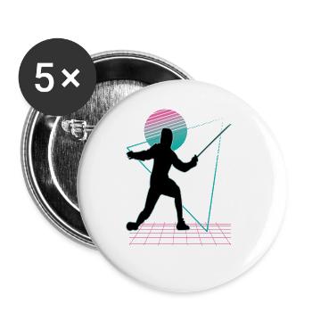 Fencing Fencing Sport Fencing - Buttons large 2.2''/56 mm (5-pack) - white - Front