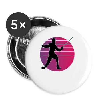 Fencing Fencing Sport Fencing - Buttons large 2.2''/56 mm (5-pack) - white - Front