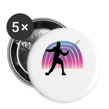 Fencing Fencing Sport Fencing - Buttons large 2.2''/56 mm (5-pack) - white - Front