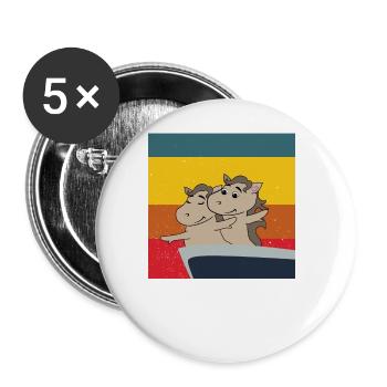 cute horse foal in Titanic pose cute horse - Buttons large 2.2''/56 mm (5-pack) - white - Front