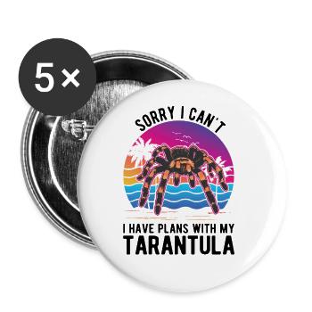 Tarantula Spider Tarantula - Buttons large 2.2''/56 mm (5-pack) - white - Front