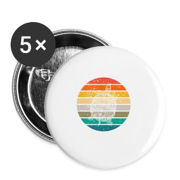 Maman tortue - Lot de 5 grands badges (56 mm) - blanc - Devant