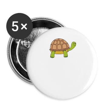 Une seule tortue de plus, promise - Lot de 5 grands badges (56 mm) - blanc - Devant