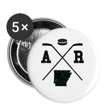 AR USA - Arkansas ice hockey players - Buttons large 2.2''/56 mm (5-pack) - white - Front